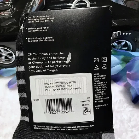 Champion C9 NWT 3 Pairs Crew Socks Kids L (3-9) - Picture 7 of 7